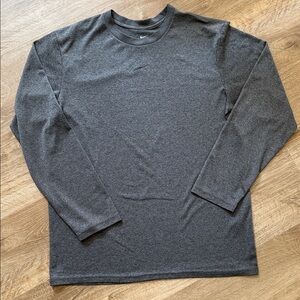 Nike Men's Charcoal Dri-fit Long Sleeve Tee, Size XL